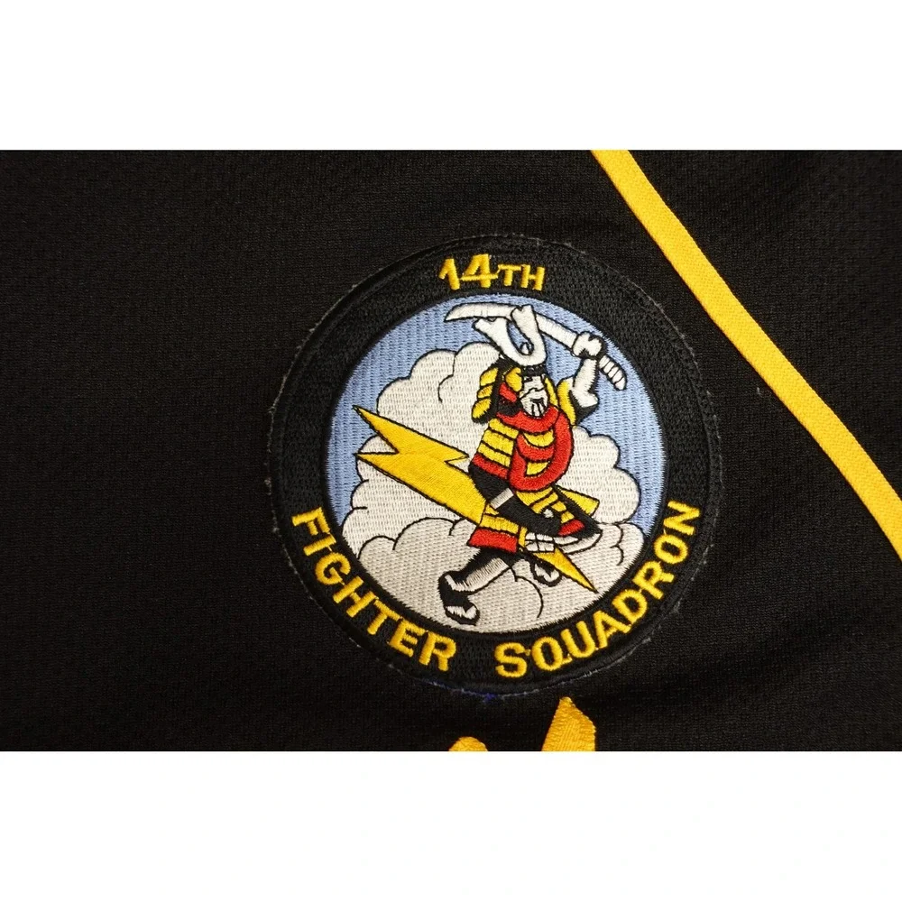 Weapons Jersey Mens M Black 14th Fighter Squadron Baseball Schmidt 07 Air Force